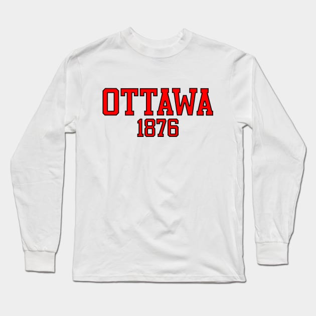 Ottawa 1876 (White) Long Sleeve T-Shirt by GloopTrekker